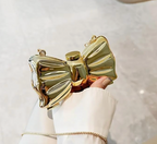 Bow Shaped Metal Mini bag in Gold
