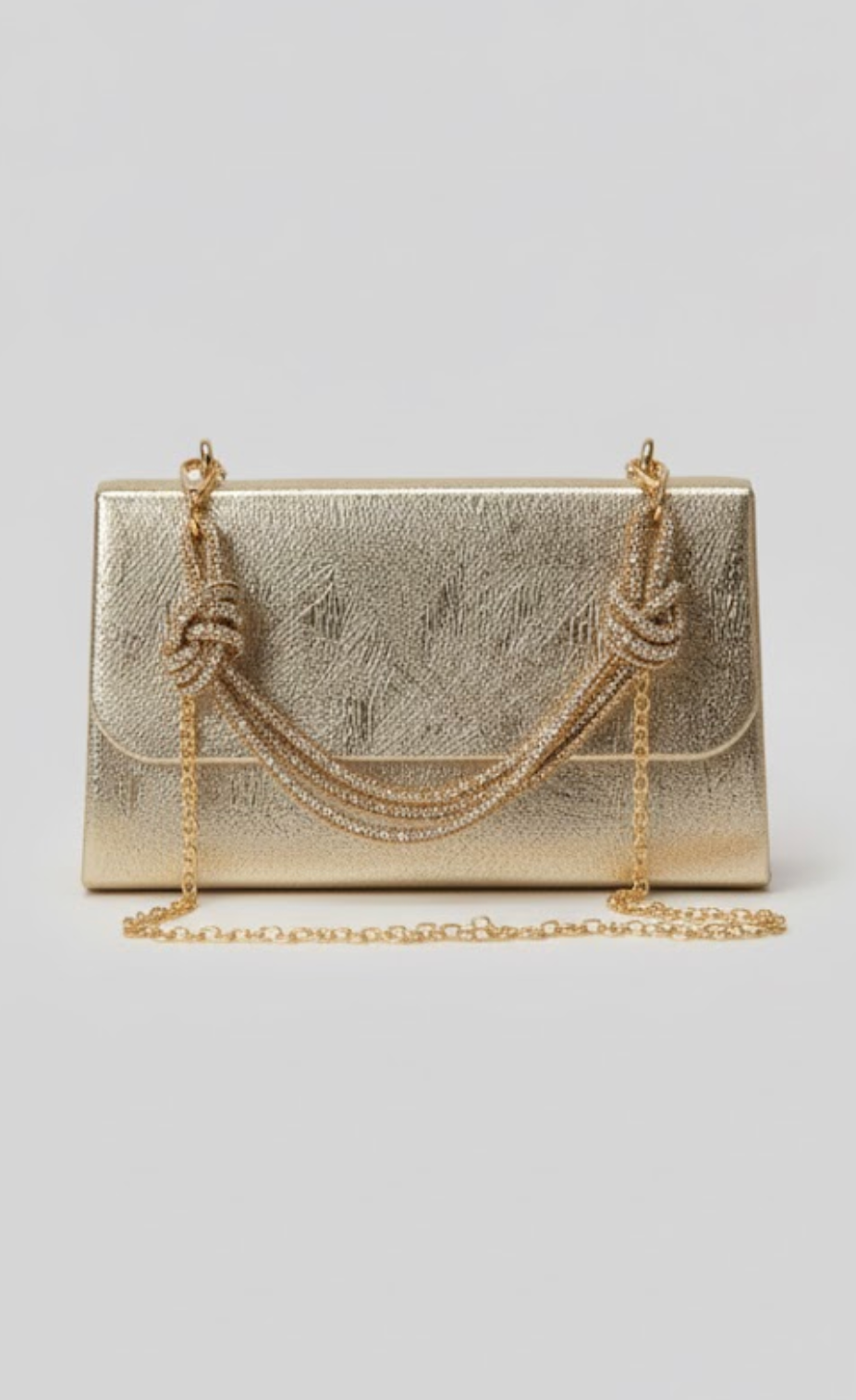 Clutch Hand Bag in Gold