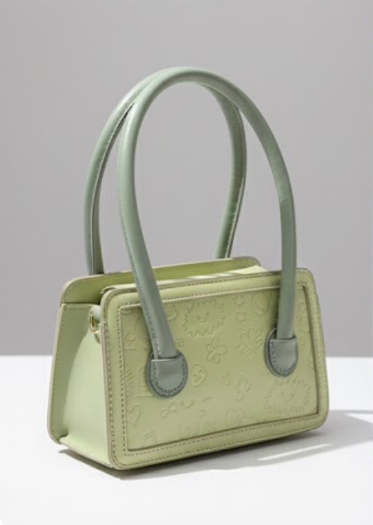 Cute Long Handle Bag in Green