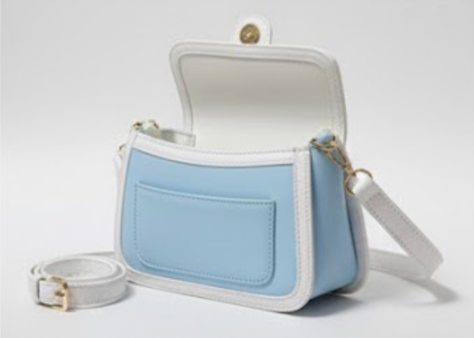 Quilted Shoulder Bag in Blue