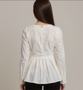 White Peplum Top